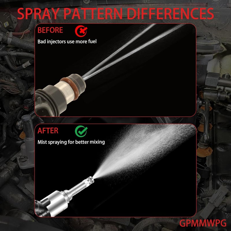 GPMMWPG 4Pcs Fuel Injectors 06H906036G Upgraded Injector 6 Holes 2.0L L4 GDI Gas Compatible with Audi A3 A4 A5 A6 Q3 Q5 TT 2008-2016, for VW Passat Jetta CC EOS GTI Beetle Tiguan 2008-2017 Set of 4 - Image 4